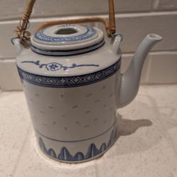 Chinese Ceramic Teapot And 4 Cups