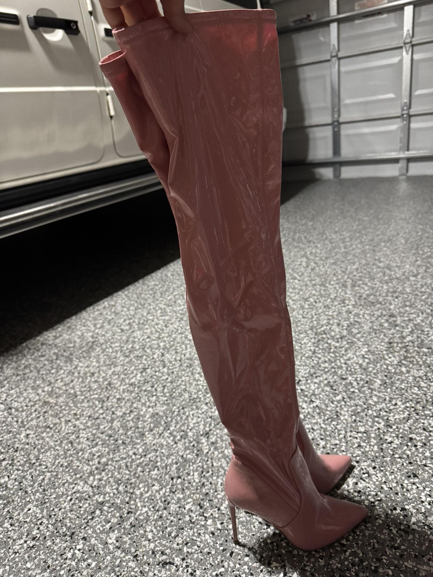 Long Pink Boots