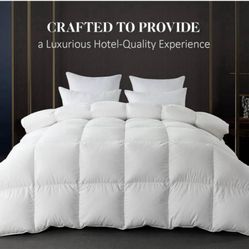 Brand New King Size Down Comforter with 100% Cotton Cover