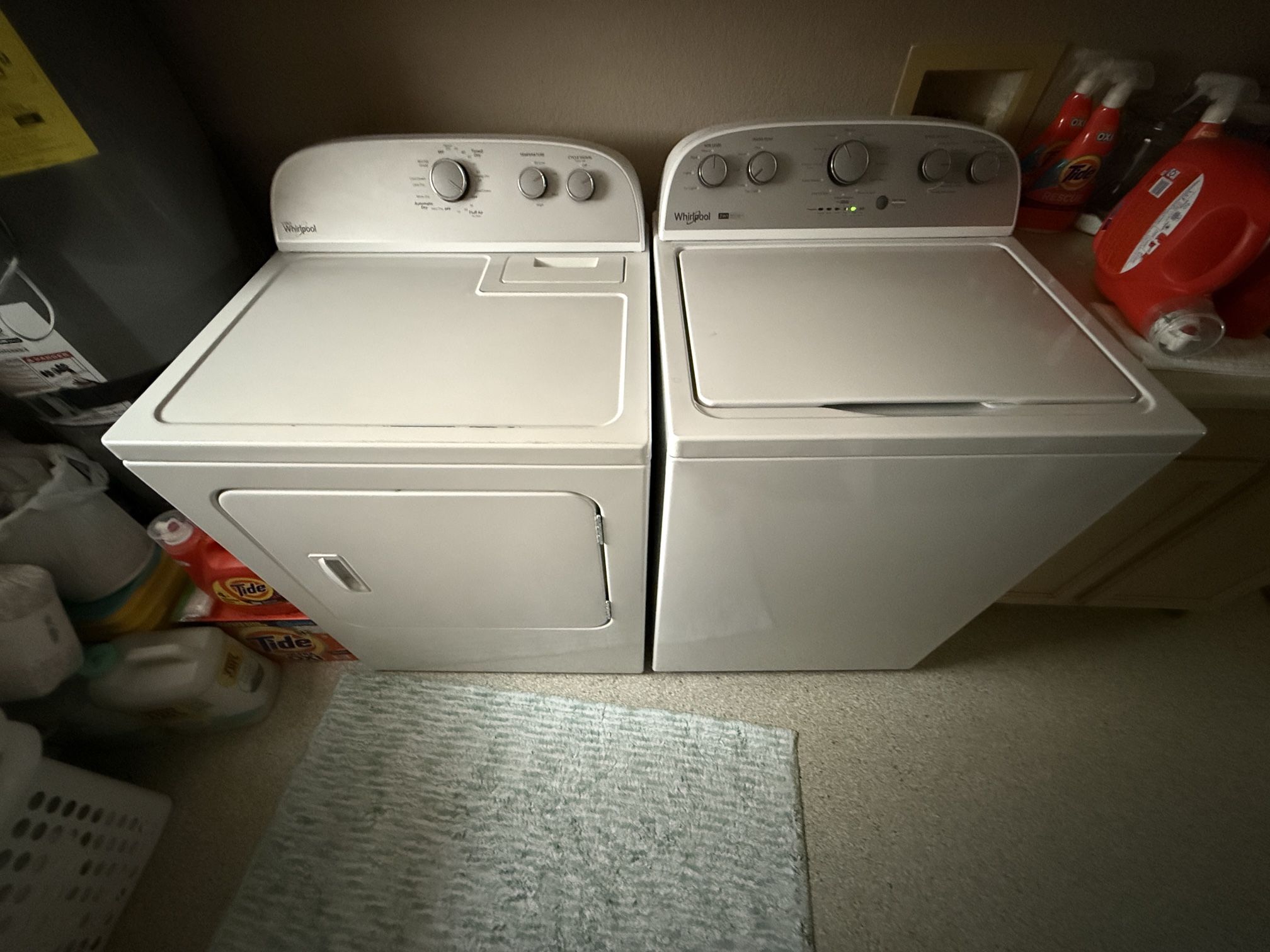 Whirlpool electric washer and dryer set
