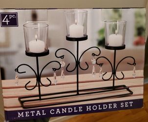 Metal Candle Holder Set