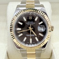 2010 Rolex Pre Owned 41mm DateJust-II Black Stick Dial 