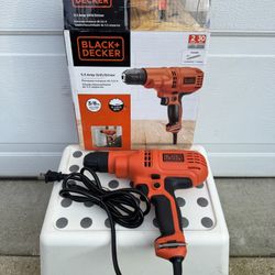 New 3/8" Black + Decker famous brand electric drill