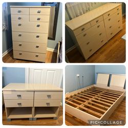 Modern 5-Piece Bedroom Furniture Set - Queen Bed, Dressers & Nightstands