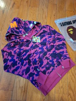 Purple Camp Size M Bape ZIP Up