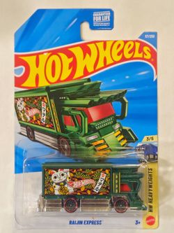 HOT WHEELS . HEAVY WEIGHTS . RAIJIN EXPRESS . JAPANESE DEKOTORA SEMI TRUCK .