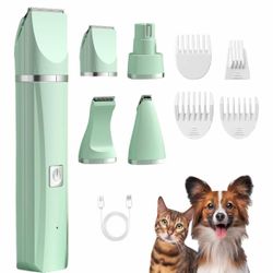2025 New Dog Grooming Kit:Quiet Gentle Dog Clippers for Grooming,Small Cat Clippers with 4 Trimmer Blades and 4 Guard Combs,Electric Hair Trimmer for 
