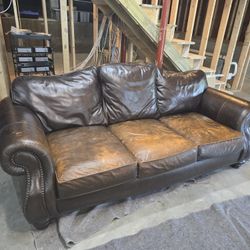 Bernhardt Leather Sofa (couch) 