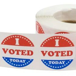Unopened Roll of "I VOTED TODAY" Stickers 