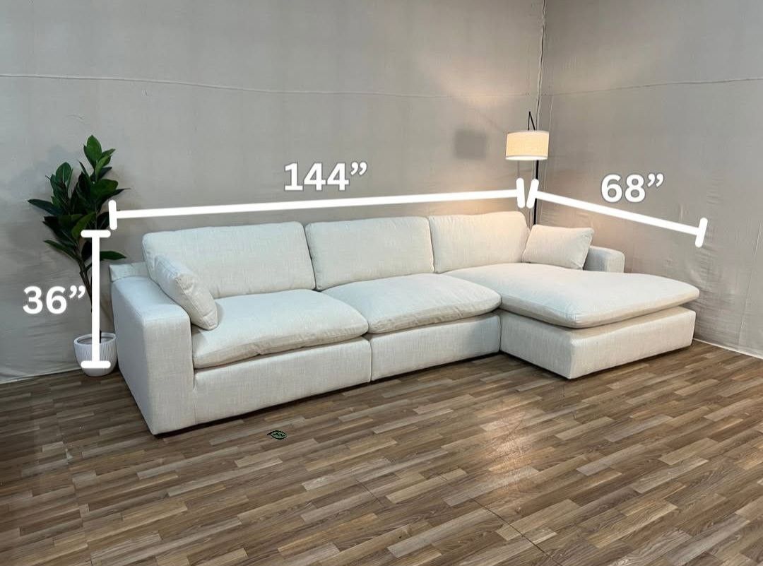 $10 Payment 👌 Hot Deal 🤝ELYZA 3 PIECE RAF/LAF CORNER SECTIONAL WITH CHAISE