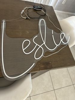 signature in neon light