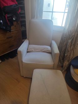Rocking Chair with ottoman [Beige]