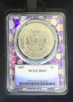 1887 PCGS MS67 Morgan Silver Dollar