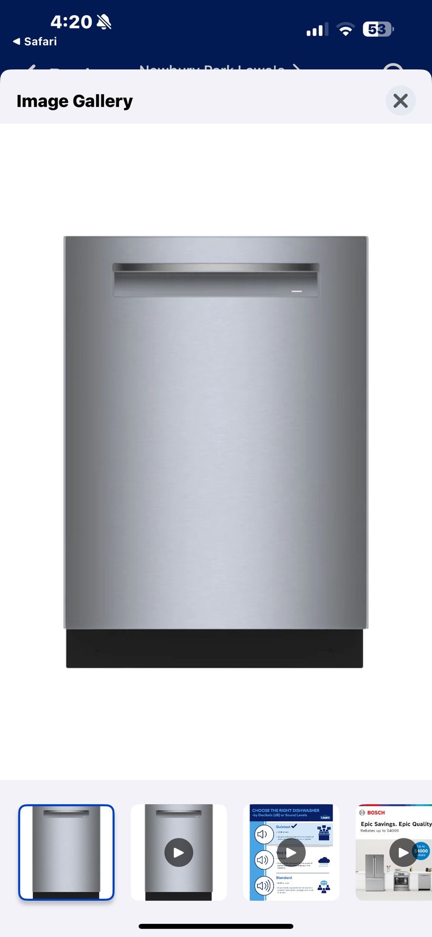 NEW BOSCH 800 SERIES 24” 3 RACK DISHWASHER WITH A FACTORY WARRANTY 6/9/25