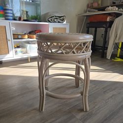 Wicker Side Table Plant Stand
