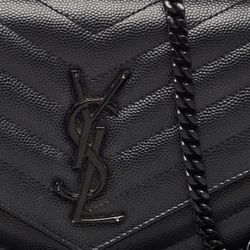 YSL Crossbody Black Leather Bag