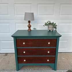 Vintage mid sized dresser - solid wood - handmade