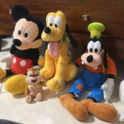 Mickey, Goofy, Pluto, Dale