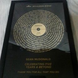 Spaulding Ridge Framed Record Art 