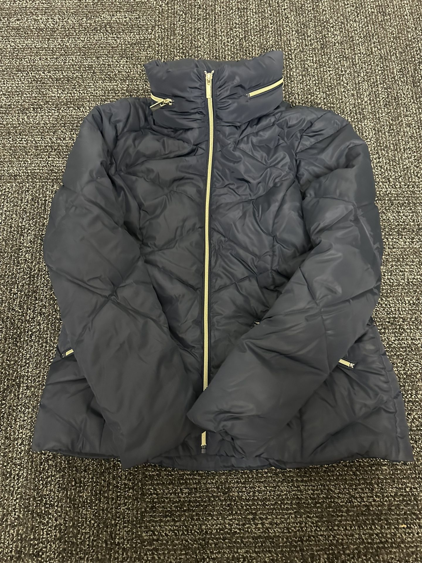 Kensie Womens M Blue Hooded Jacket 