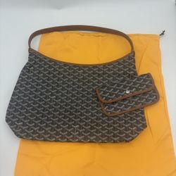Goyard Boheme Hobo PM Shoulder Bag Pouch Brown Purse 