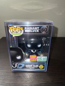 NEW IN HAND SOLD OUT ULTRA LIMITED 5K PCS GLOW Radiant Black Funko Pop #60 Comics GITD Glows Dark LE