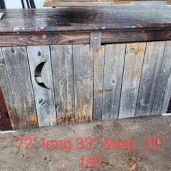 6ft Long Farmhouse Rustic Bar Or Workshop Bench Worktable Workbench Project bbq island