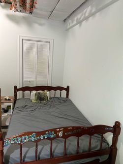 Queen size wooden bed frame