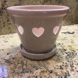 NorCal Heart 6” Flower Pot-Color Blush
