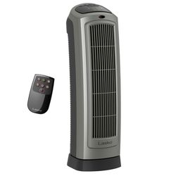 Lasko 5538 Ceramic Tower Heater With Remote Control 8.5?L X 7.25?W X 23?H Grey 5538