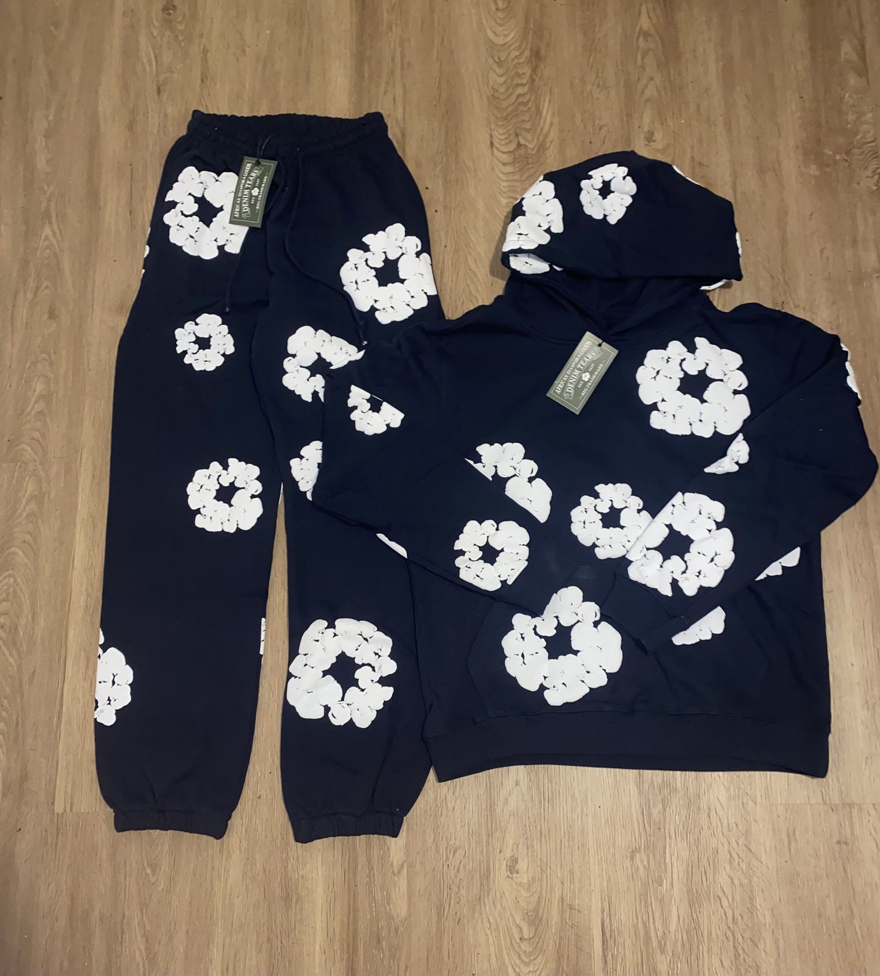 Dark Blue Denim Tear Set