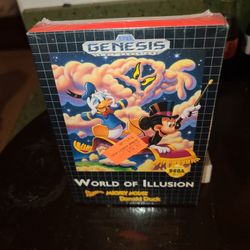 🔥 SEALED 1992 World of Illusion (Sega Genesis) - Original Black Grid Edition 🔥