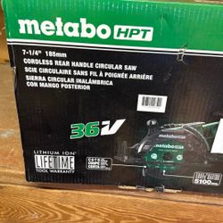 New Metabo 7 1/4 Rear Handle Saw