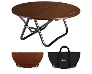 New 24” Bamboo Folding Camping Table with Carry Bag