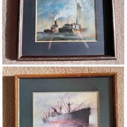 RARE VTG. "STATUE OF LIBERTY" & "LIBERTY BOAT" BY JOHN KELLEY FINE ART - $20 EACH