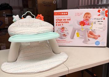 Skip Hop Silver Lining Cloud 2-in-1 Baby Sit-Up Chair & Activity Floor Seat