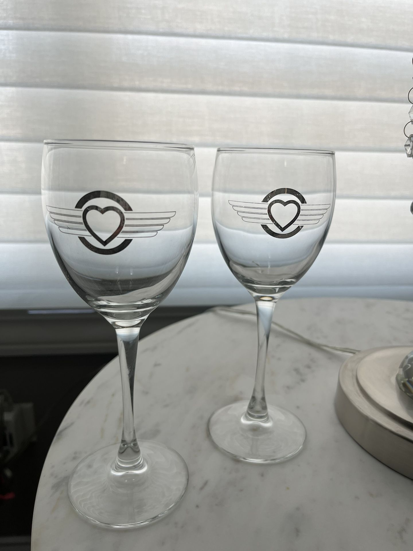 Pair Southwest Airlines Wine Glasses