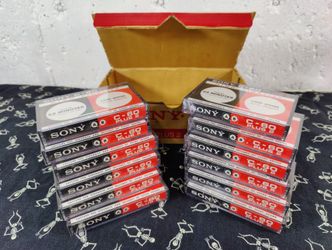 Vintage Box Of Sealed Sony C-60 Plus 2 Cassette Tapes Blank