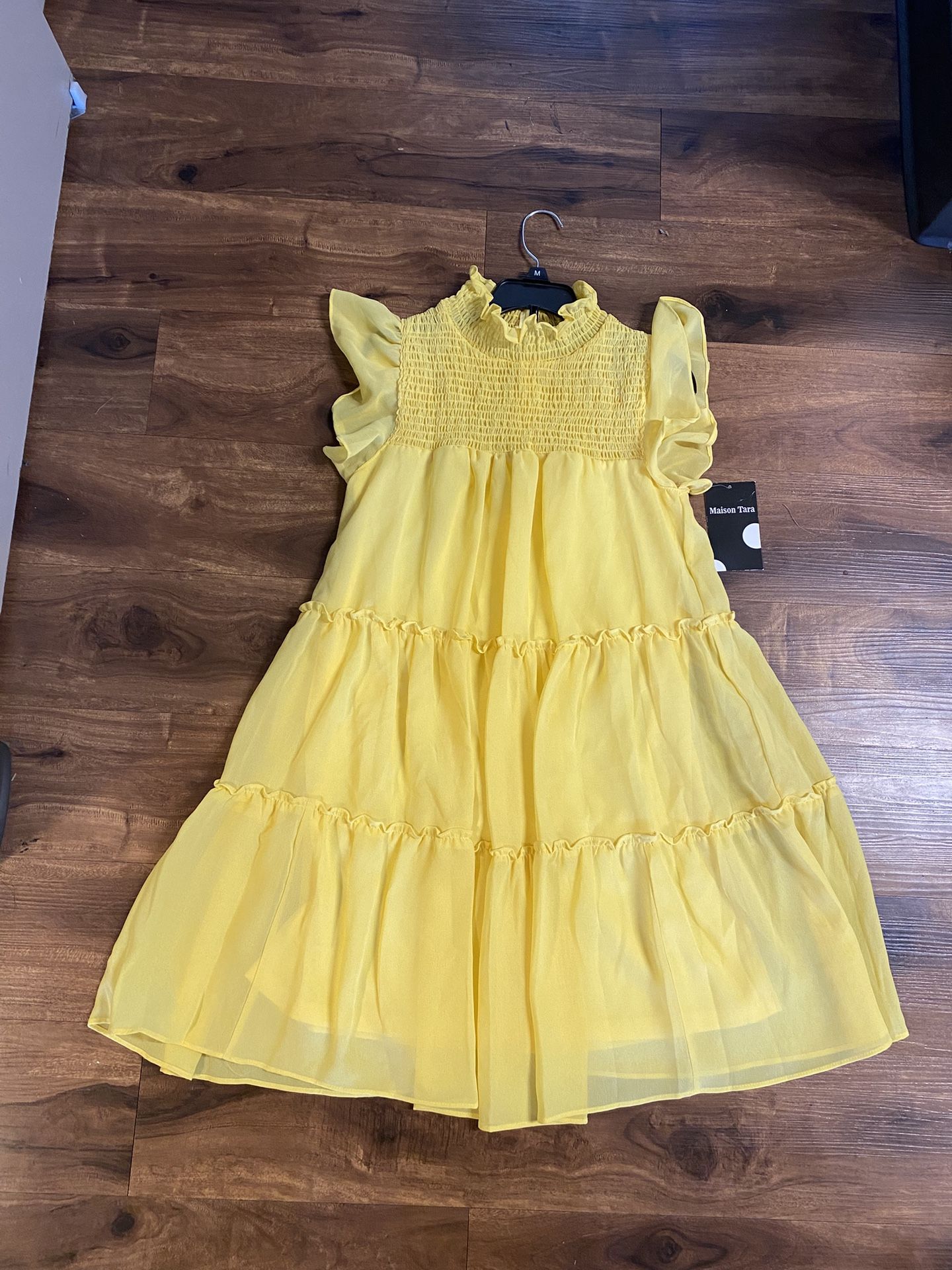 Brand new woman’s Maison Tara brand yellow colored dress up for sale