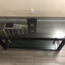 Glass Top Tv Console Table 