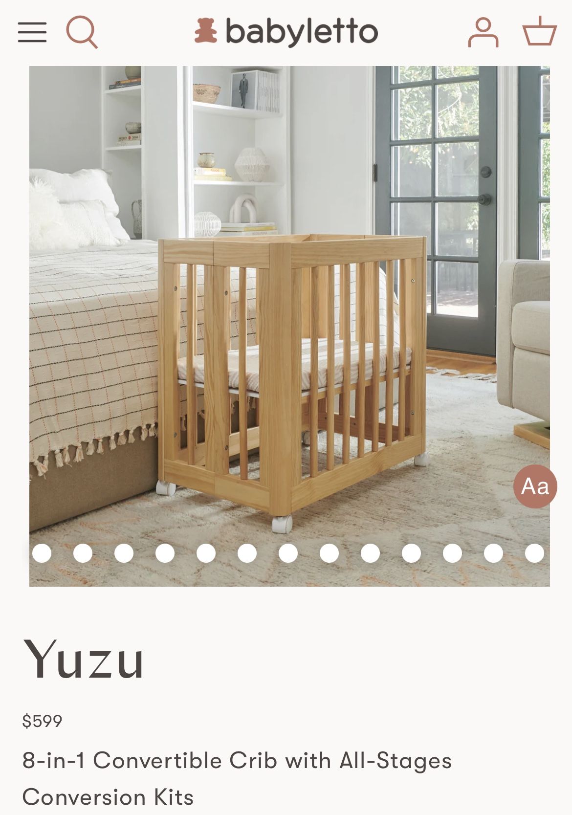 Babyletto Yuzu 8 in 1 Convertible Crib