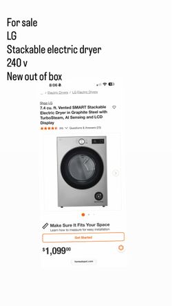 LG Electric Stackable Dryer