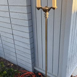 Antique 1920s Art Deco Floor Lamp – Working – Cast Metal, Candle Sockets