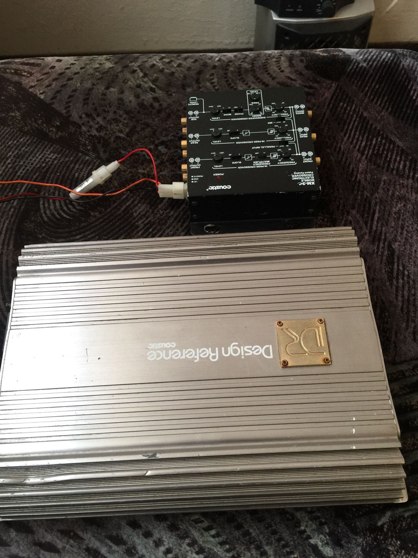 OLD SCHOOL COUSTIC CAR AMP N XOVER SET