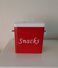 Red Enamel Snack Box
