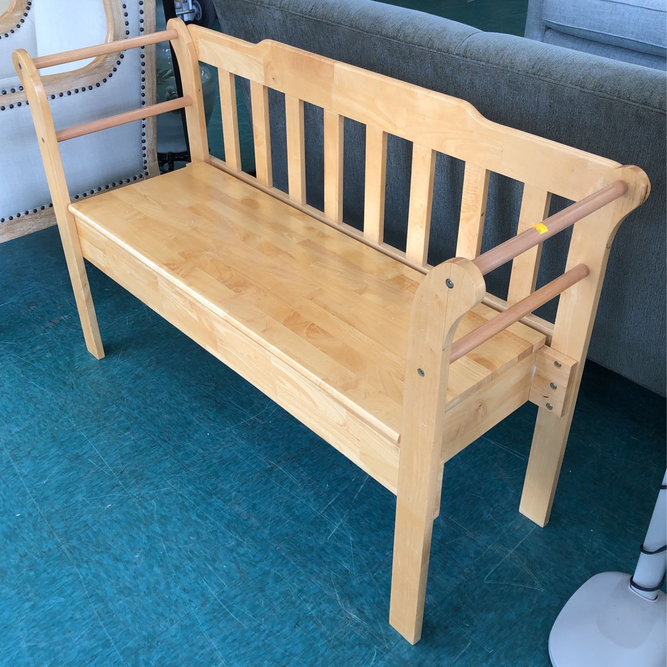 Wooden Bench With Storage 