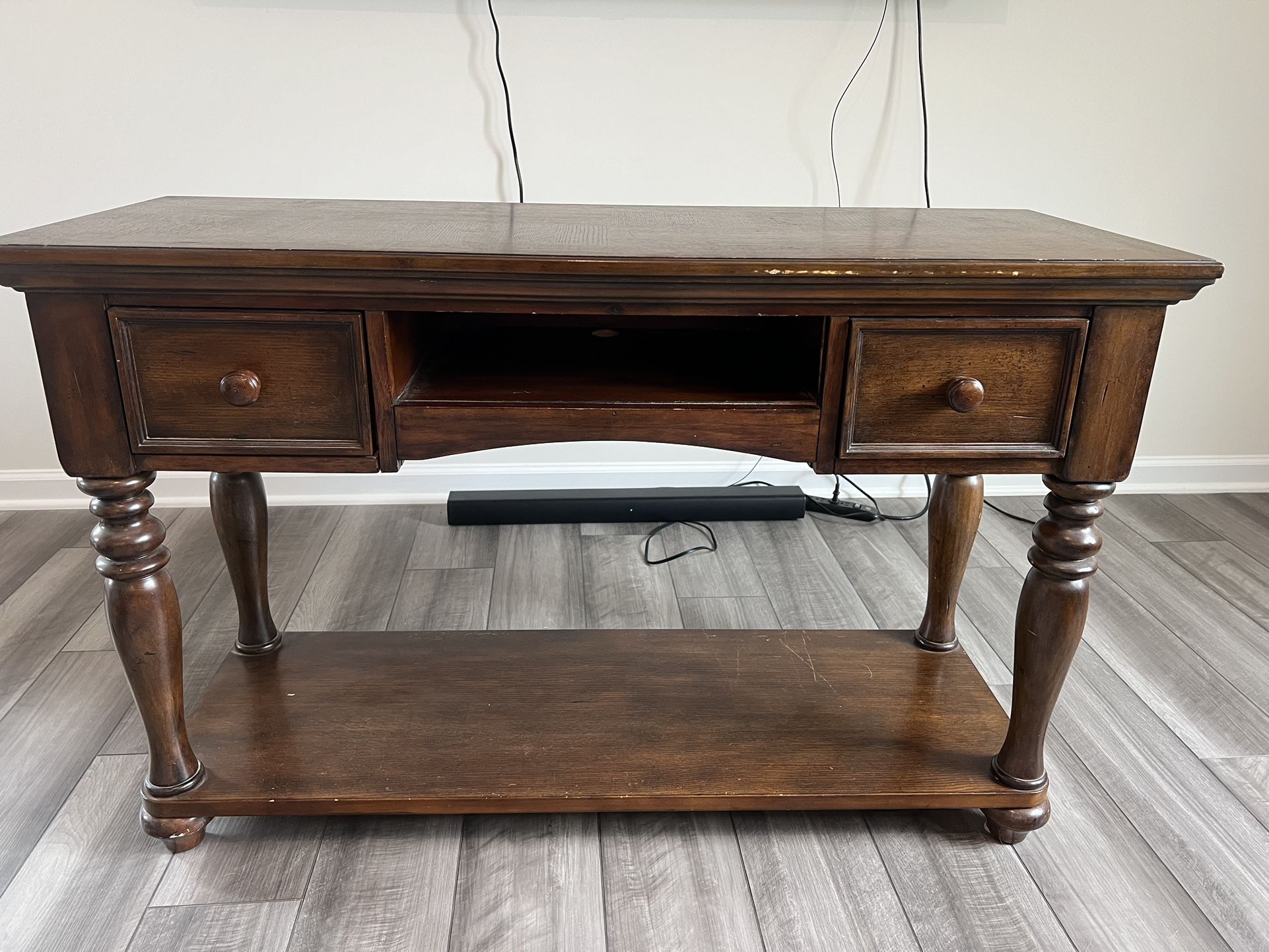 Wooden Desk/entertainment Stand