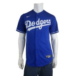 Men's Size Small Nike Los Angeles Dodgers LA Blue 2021 Authentic Baseball Jersey Blank Sewn