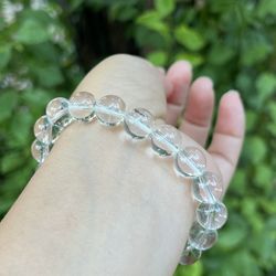 10mm Stretchable Clear Quartz Bracelet 