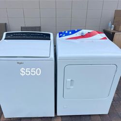 (Used normal wear) beautiful Whirlpool Washer And Kenmore Dryer(1 Year Warranty)